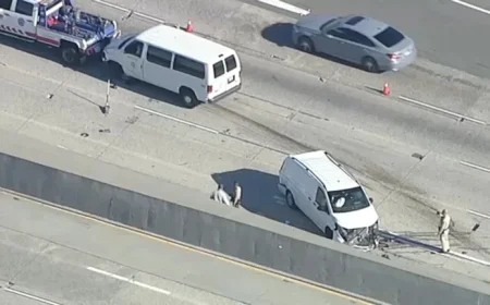 Five Injured in Mission Hills Crash Involving LA County Inmate Van