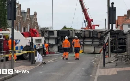 Overturned Lorry Blocks Key Norwich Route