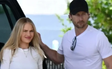 Glen Powell, Michelle Randolph Enjoy Miami Vacation Together