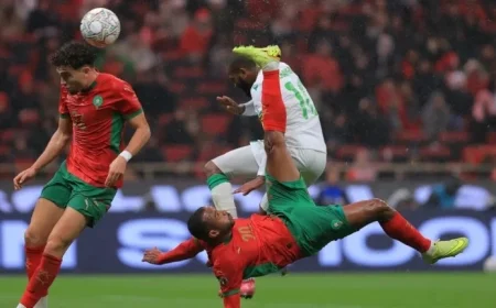 Ayoub El Kaabi Scores Stunning Bicycle Kick for Morocco in African Cup