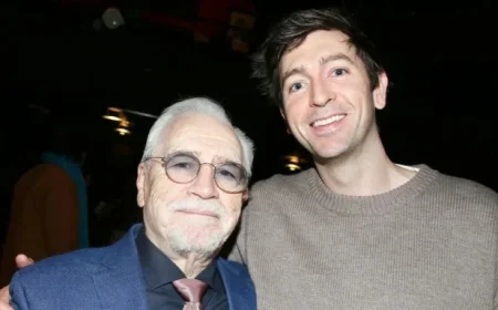 Brian Cox and Nicholas Braun Reunite at Gruesome Playground Injuries Event