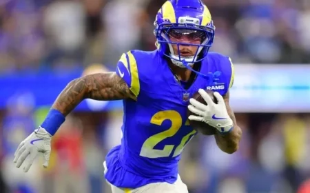 Rams’ Blake Corum Leaves Falcons Game Early Due to Injury