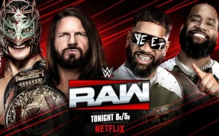 AJ Styles and Dragon Lee Battle The Usos for World Tag Team Title