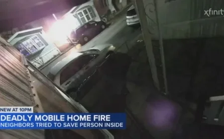 Fatal Merrionette Park Mobile Home Fire Claims Life on Homan Avenue