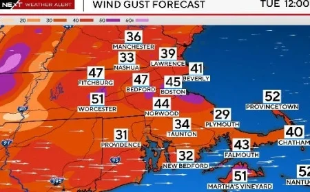 Strong Winds May Cause Power Outages in Massachusetts on Tuesday: See Maps