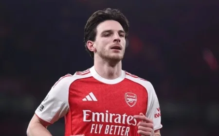 Declan Rice Set to Miss Arsenal vs Aston Villa with Knee Injury