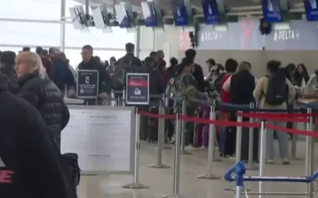 Snow Disrupts Flights: Ground Delay at Detroit Metro Airport