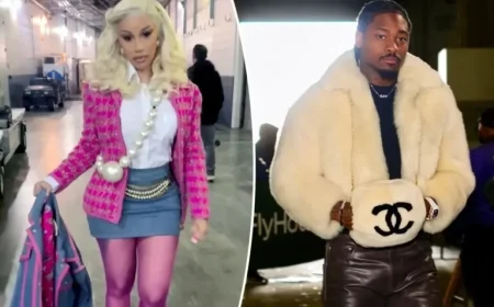 Cardi B and Stefon Diggs Shine in Vintage Chanel at Patriots vs. Jets Game
