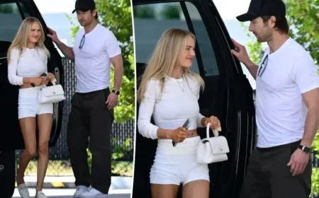 Glen Powell and Michelle Randolph Escape to Miami for Holidays