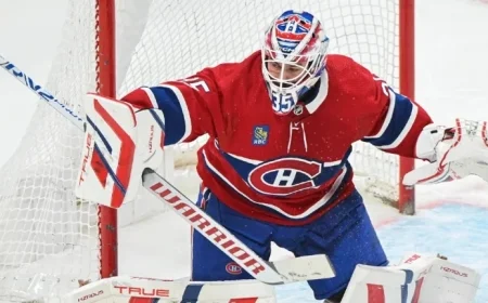 Canadiens’ Montembeault to Start as Goalie Tuesday Against Panthers