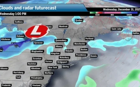 Cold New Year’s Eve to Bring Snow and Slippery Roads