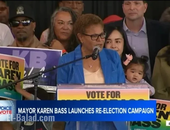 Karen Bass Kicks Off Re-Election Bid with Downtown LA Rally