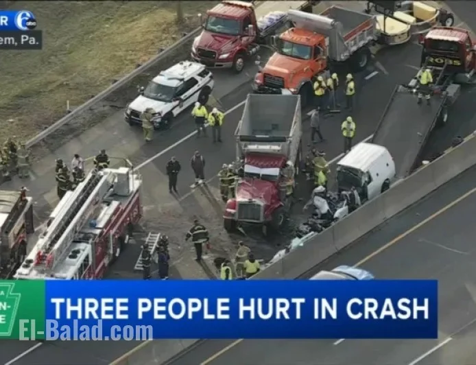 Crash on Pa. Turnpike in Bensalem Township Injures Three