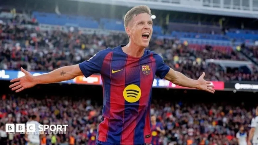 Dani Olmo’s Brace Lifts Barcelona to 3-1 Win Over Alaves, Tops La Liga