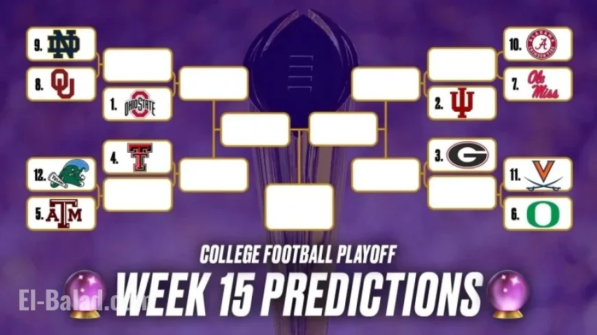 Predicted College Football Playoff Rankings for Week 15 Conference Championships