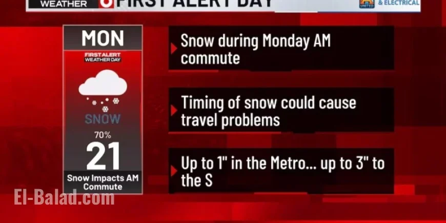Widespread Snow Showers Disrupt Monday Morning Commute