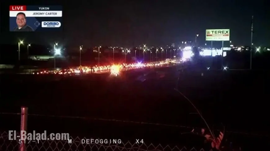 Icy Roads Cause Major Traffic Backup on I-40 and Morgan Road, OKC