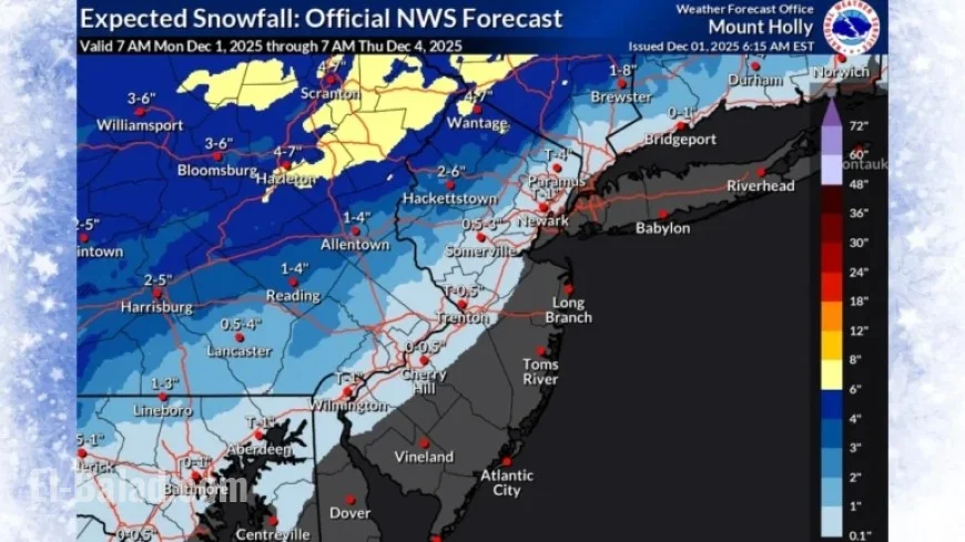 Winter Weather Alert: 7 Inches of Snow Expected in Five NJ Counties Tuesday