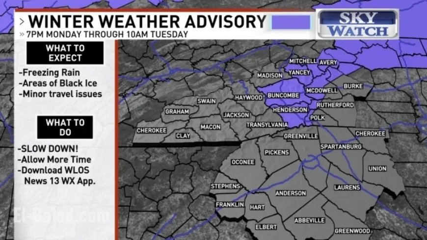 Freezing Rain and Icy Roads Prompt WNC Winter Weather Advisory