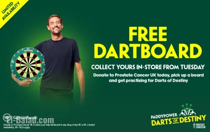 Paddy Power Offers Free Dartboard with PCUK Donation in UK & Ireland