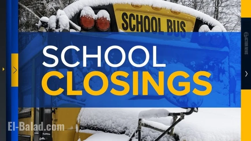 School closings and delays today (Dec. 2, 2025): Wintry mix triggers two-hour delays across the Mid-Atlantic; scattered closures from New England to the Midwest