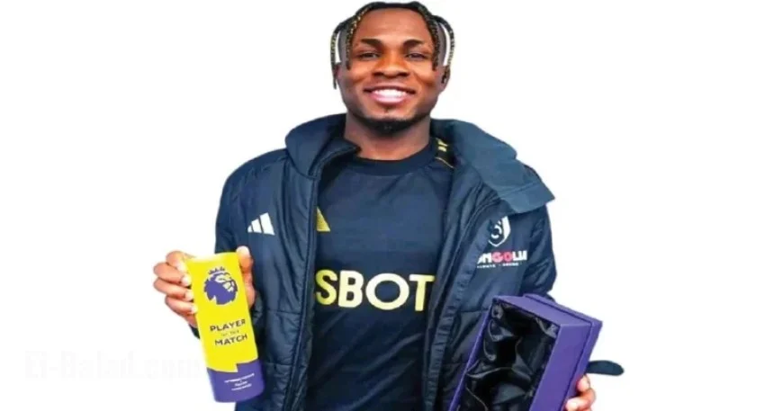 Chukwueze Celebrates EPL Man of the Match Honor