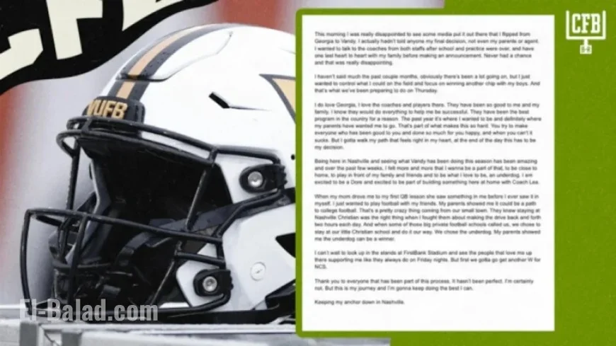 Top 2026 QB Jared Curtis Chooses Vanderbilt Over Georgia Commitment