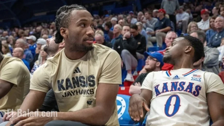 KU Basketball Guard Darryn Peterson Sidelined by Injury Against UConn