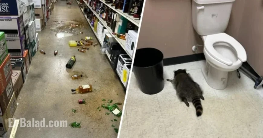 Intoxicated Raccoon Collapses on Virginia Liquor Store Floor