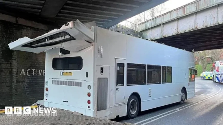 Coppull Bridge Collision Tears Roof Off School Bus, Injuring Children