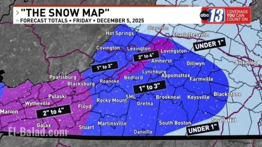 “Friday’s Snowfall Forecast Map”