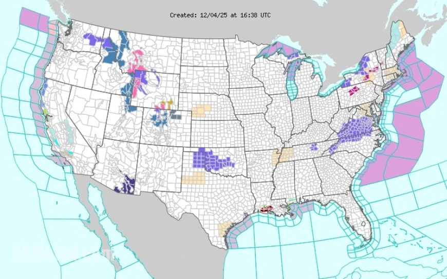 National Weather Service Issues Wide-Ranging Winter Alerts as Arctic Air Surges