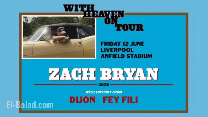 General Ticket Sales for Zach Bryan at Anfield Start Friday