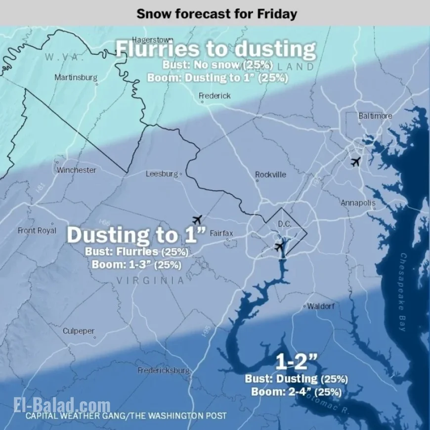 Mid-Atlantic Storm Brings Accumulating Snow to D.C.: What to Expect