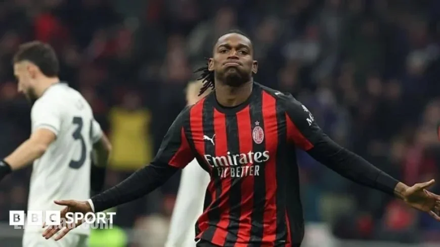 Rafael Leao’s Goal Lifts AC Milan Over Lazio, Tops Serie A