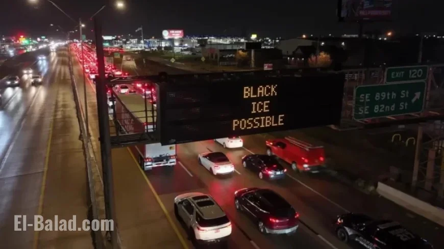 Ice and Freezing Rain Disrupt Travel in Oklahoma City