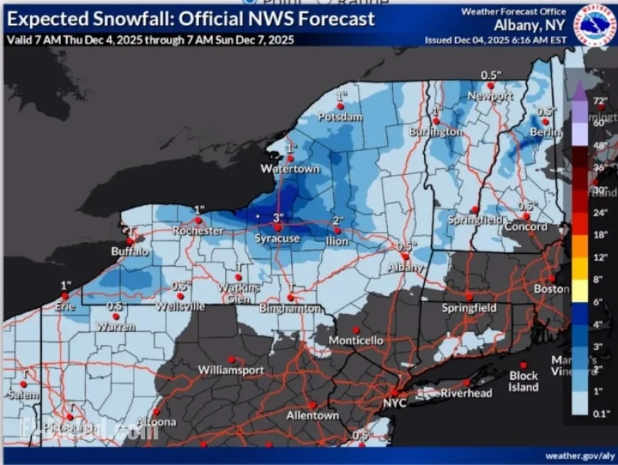 Central New York Braces for Lake-Effect Snow and Temperature Drop