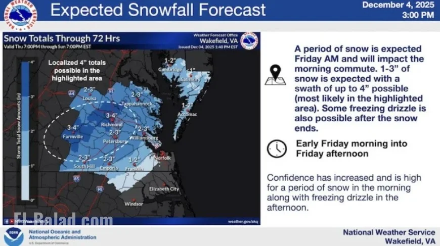 Winter Weather Advisory Issued for Eastern Shore by NWS