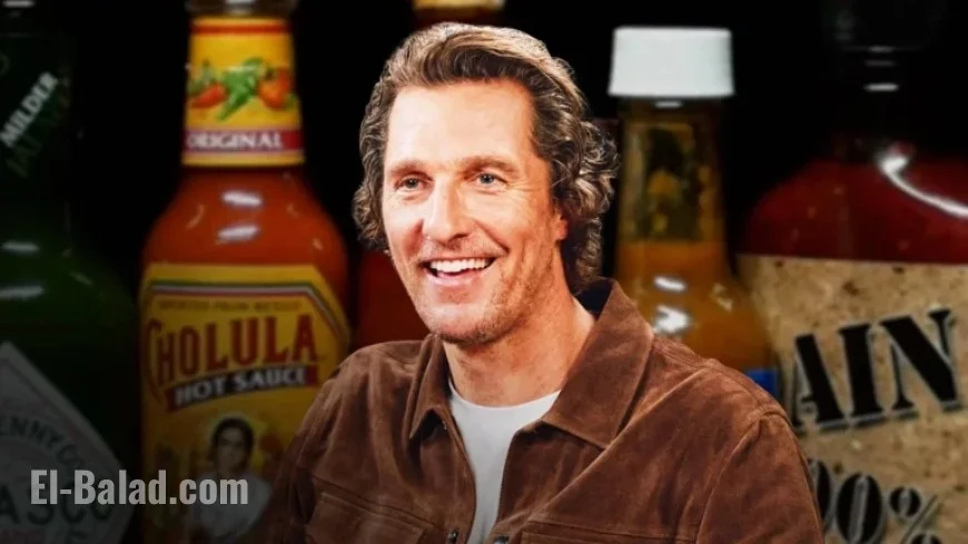 Matthew McConaughey Enjoys Spicy Wings with Signature Charm