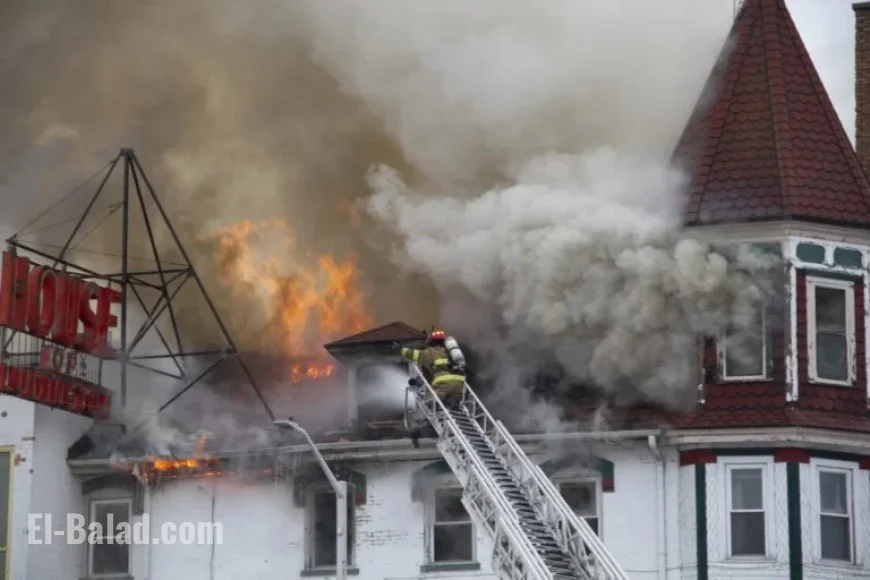Blaze Erupts at Historic House of Ludington