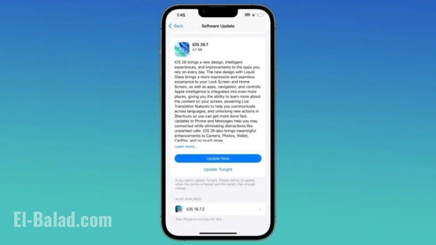 Apple Urges iPhone Users on iOS 18 to Upgrade to iOS 26