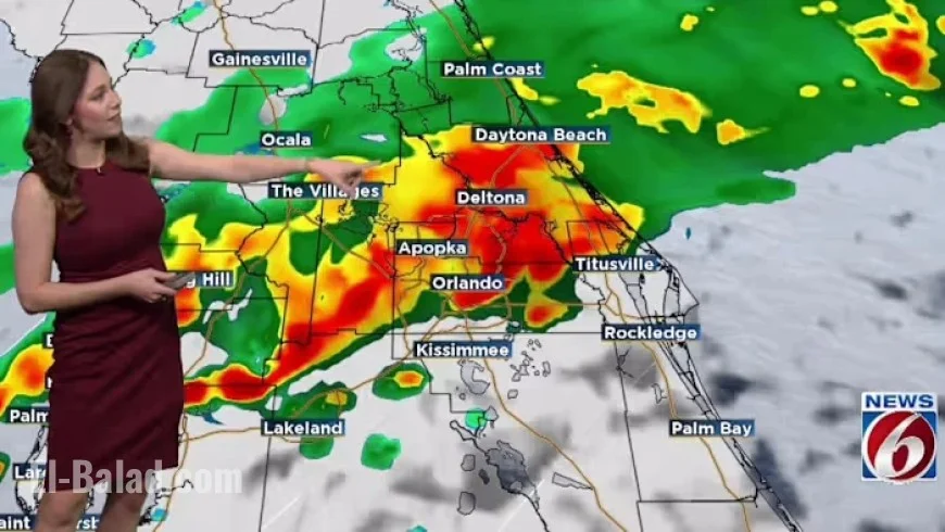 Cold Front Delivers Heavy Rain to Central Florida Before Temperature Drop