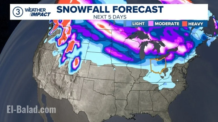 Winter storm snow forecast: heavy mountain totals in the Rockies, slick commutes from Mid-Atlantic to Northeast