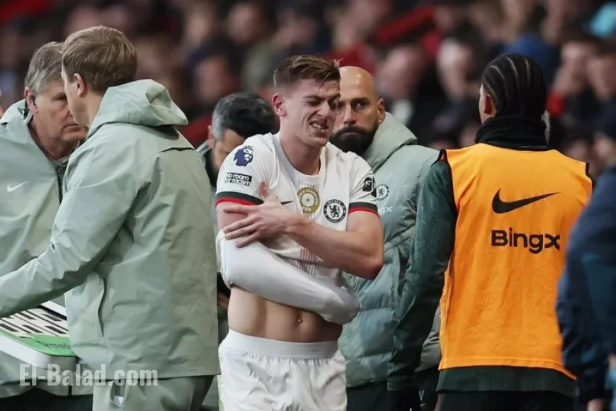 Chelsea’s Liam Delap Exits Game with Suspected Shoulder Injury Against Bournemouth