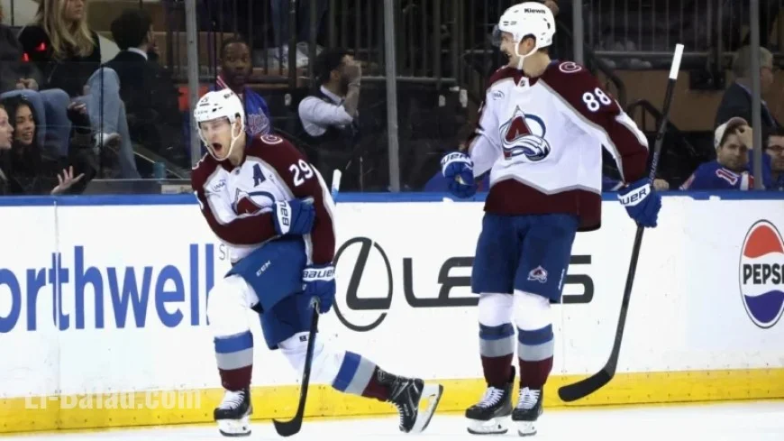 MacKinnon’s Double Secures Avalanche’s OT Win Against Rangers