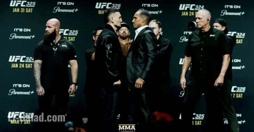 Max Holloway and Charles Oliveira Face Off Ahead of UFC 326 Showdown