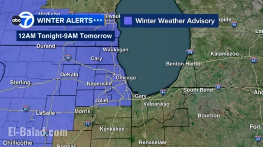 Chicago Snow Forecast Triggers Advisory, May Affect Roads Tomorrow