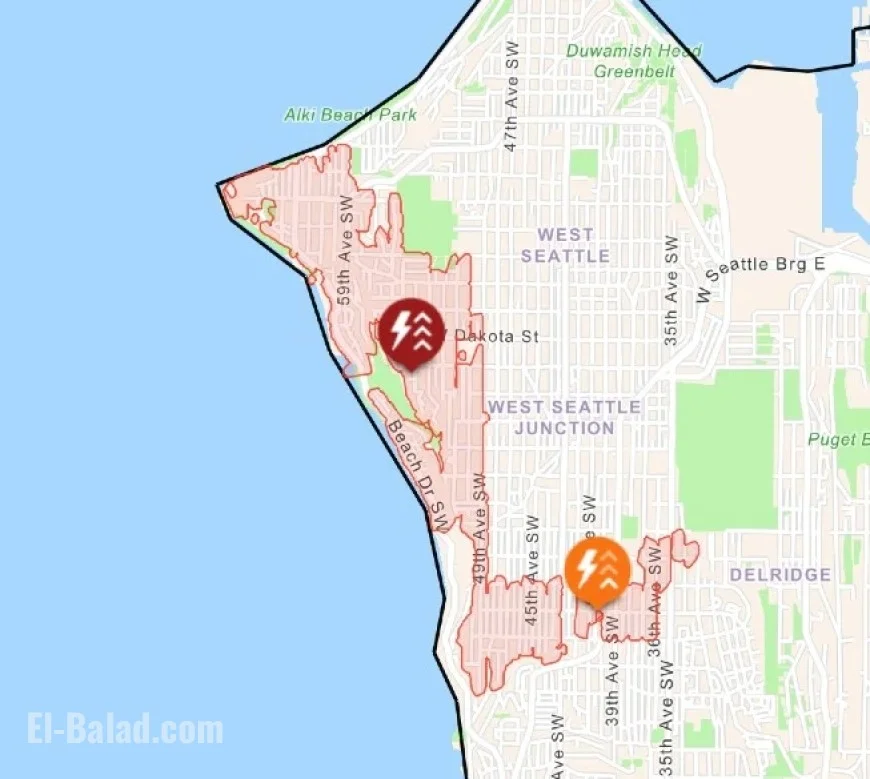 West Seattle Power Restored After Five-Hour Outage; Junction Tree Fallen