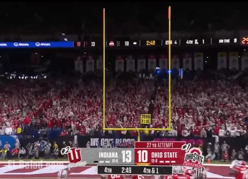Ohio State Misses Short Field Goal, Losing Big Ten Championship to Indiana