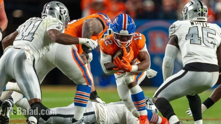 RJ Harvey Nears Landmark Achievement in Broncos vs. Raiders Clash